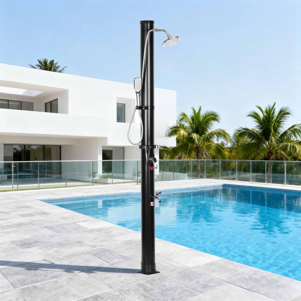 LY18L05-HB 18L Dwuczęściowa głowica prysznicowa ABS Chrome Prysznic słoneczny Prysznic ogrodowy na zewnątrz