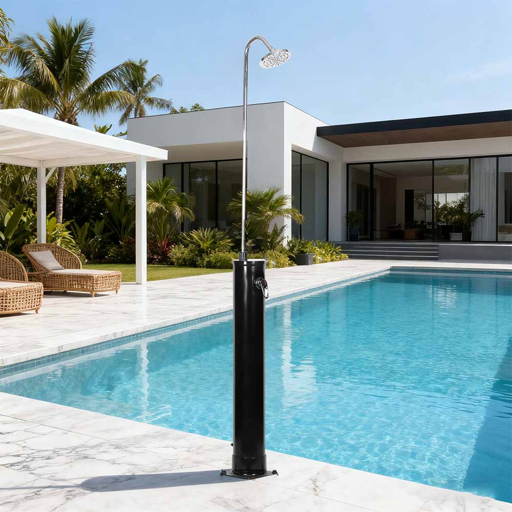 LY18L01-B 18L Okrągły korpus zewnętrzny basen ogrodowy Prysznic solarny